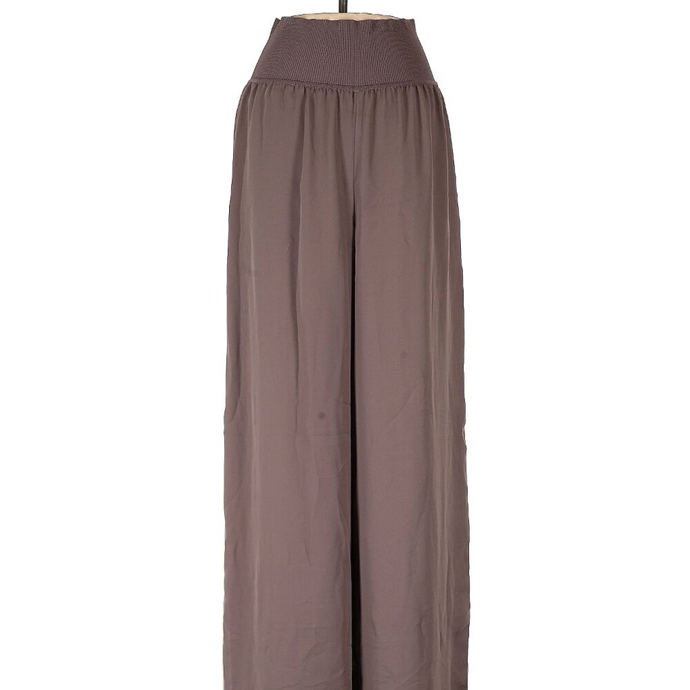 Babaton smocked waist taupe wide pants size XS